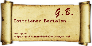 Gottdiener Bertalan névjegykártya